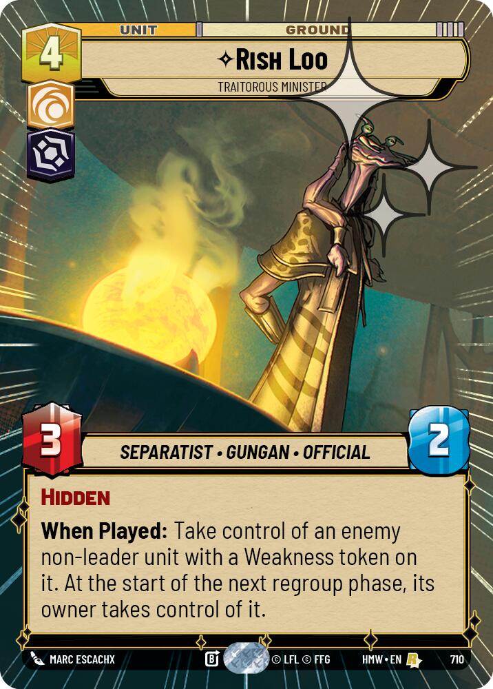Rish Loo - Traitorous Minister (Hyperspace Foil) (710) [Homeworlds]