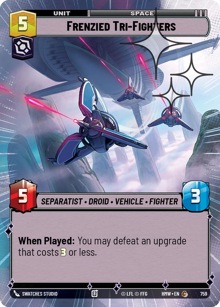Frenzied Tri-Fighters (Hyperspace Foil) (759) [Homeworlds]