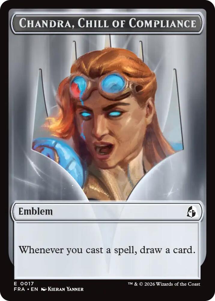 Chandra, Chill of Compliance // Chandra, Torch of Defiance Double-Sided Token (17 // 18) [Reality Fracture]