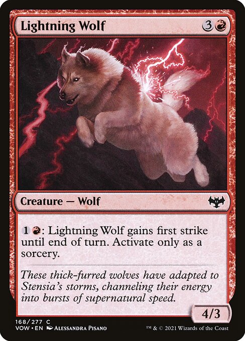 Lightning Wolf (168) [Innistrad: Crimson Vow]