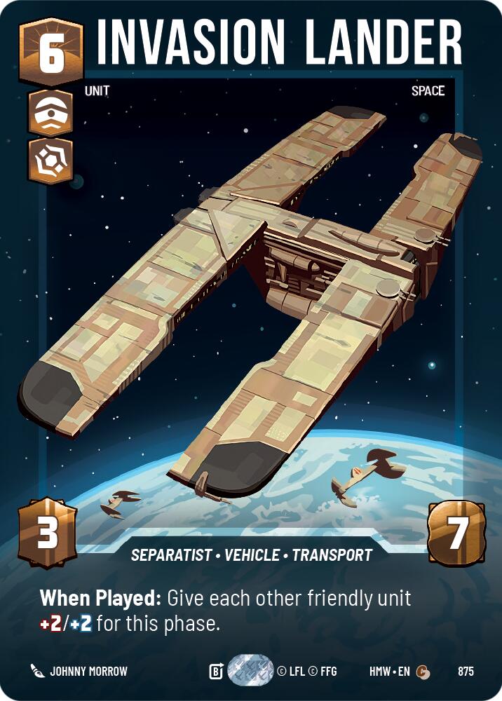 Invasion Lander (Prestige Foil) (875) [Homeworlds]
