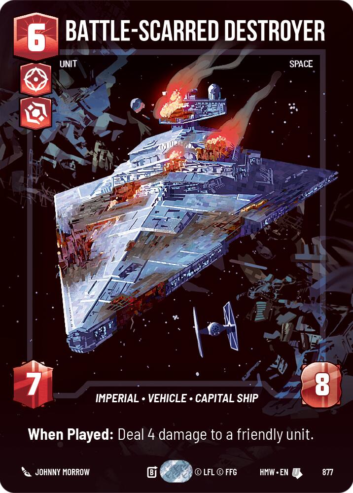 Battle-Scarred Destroyer (Prestige Foil) (877) [Homeworlds]