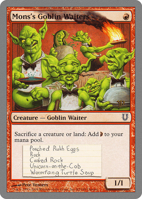 Mons's Goblin Waiters (82) [Unhinged]