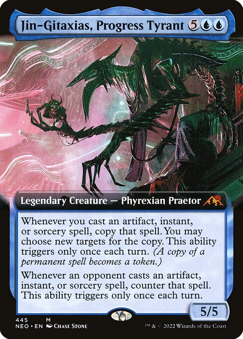 Jin-Gitaxias, Progress Tyrant (445) [Kamigawa: Neon Dynasty] [Extended Art]