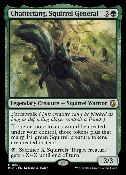 Chatterfang, Squirrel General (209) [Bloomburrow Commander]