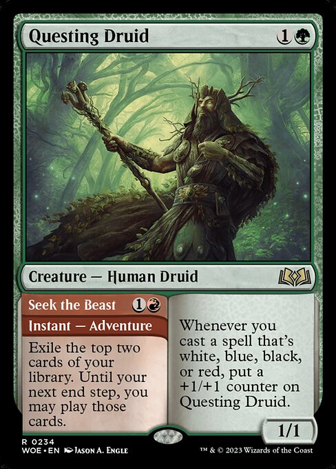 Questing Druid // Seek the Beast (234) [Wilds of Eldraine]