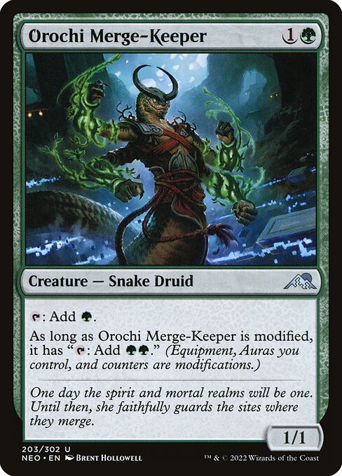 Orochi Merge-Keeper (203) [Kamigawa: Neon Dynasty]