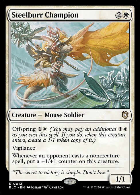 Steelburr Champion (12) [Bloomburrow Commander]