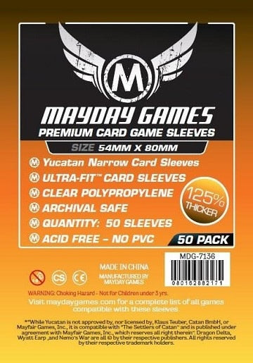 MDG7136 PREMIUM YUCATAN NARROW 54MM X 80MM 50 Mayday Sleeves image 0