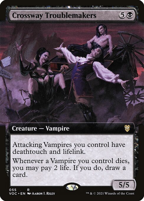 Crossway Troublemakers (55) [Crimson Vow Commander] [Extended Art]