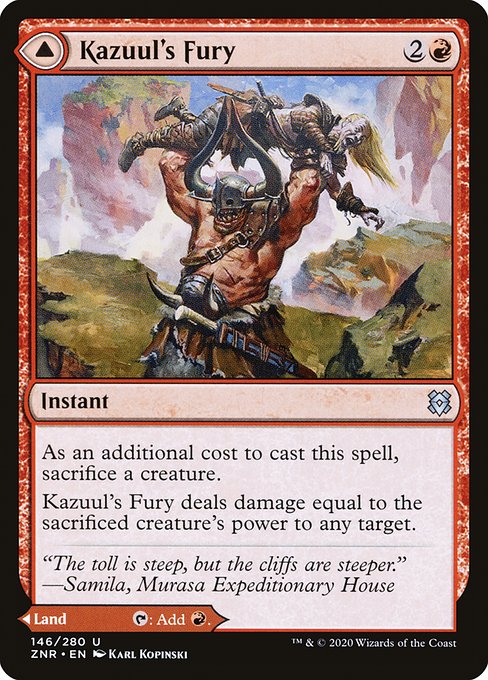 Kazuul's Fury // Kazuul's Cliffs (146) [Zendikar Rising]