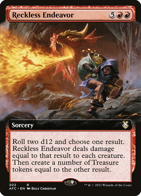 Reckless Endeavor (302) [Forgotten Realms Commander] [Extended Art]