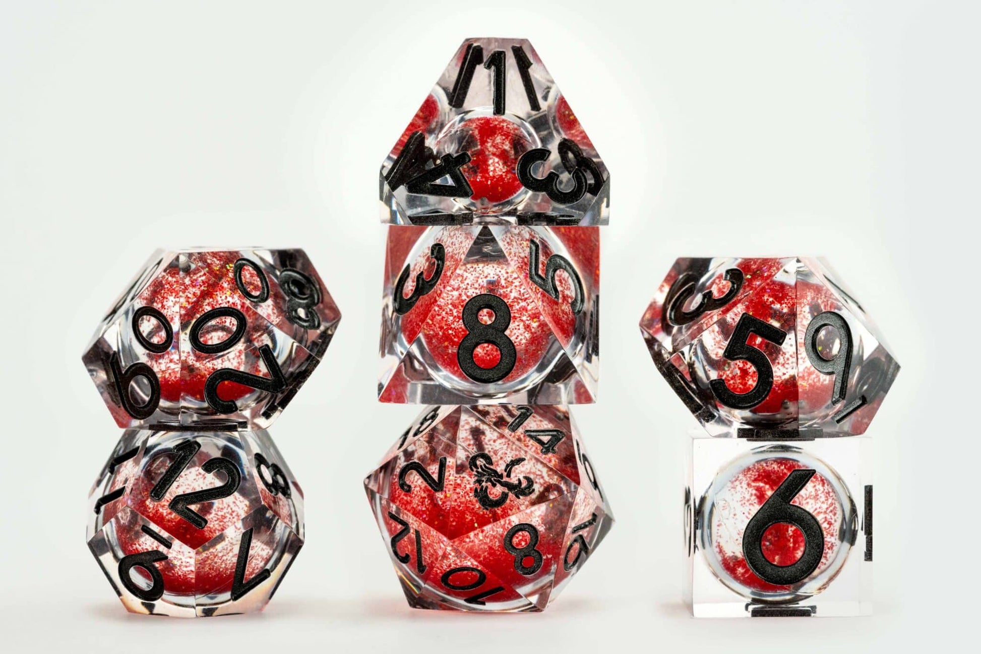 Dungeons &amp; Dragons Red Liquid Core Dice image 0