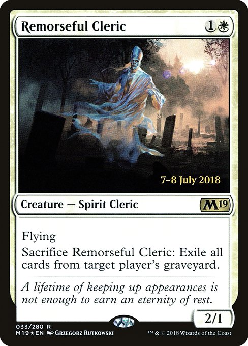 Remorseful Cleric (33s) [Core Set 2019 Promos]