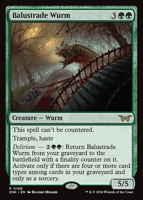 Balustrade Wurm (168) [Duskmourn: House of Horror]