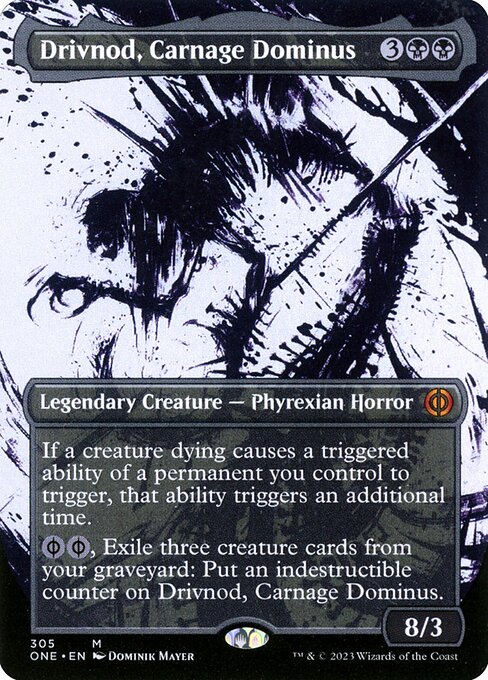 Drivnod, Carnage Dominus (305) [Phyrexia: All Will Be One] [Showcase, Borderless]