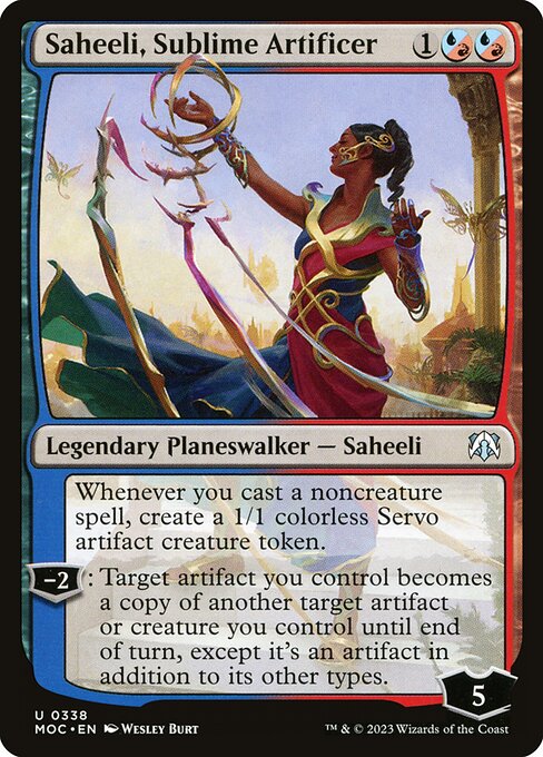 Saheeli, Sublime Artificer (338) [March of the Machine Commander]
