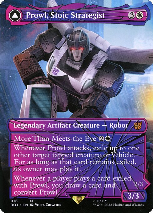 Prowl, Stoic Strategist // Prowl, Pursuit Vehicle (16) [Transformers] [Borderless]
