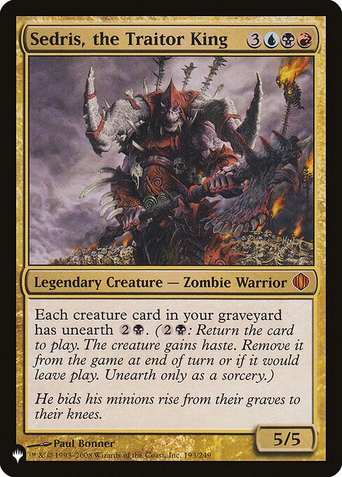 Sedris, the Traitor King (ALA-193) [The List]