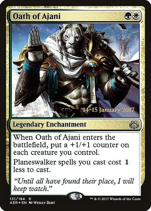 Oath of Ajani (131s) [Aether Revolt Promos]