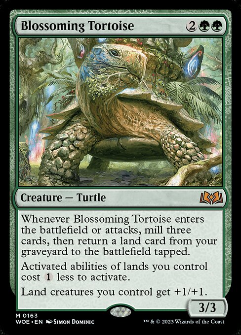 Blossoming Tortoise (163) [Wilds of Eldraine]