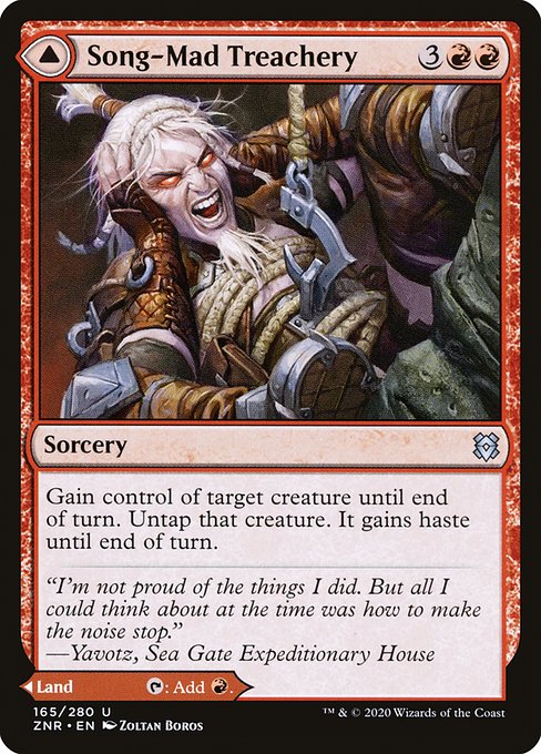 Song-Mad Treachery // Song-Mad Ruins (165) [Zendikar Rising]