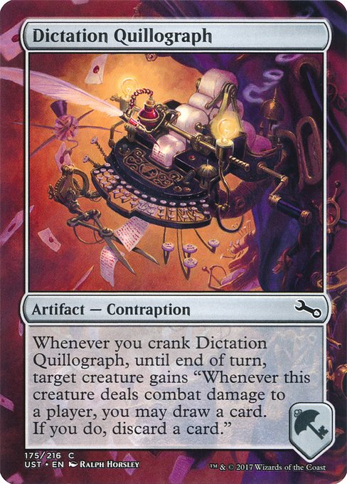 Dictation Quillograph (175) [Unstable] [Borderless]