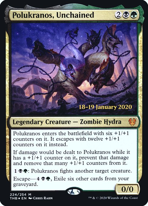 Polukranos, Unchained (224s) [Theros Beyond Death Promos]