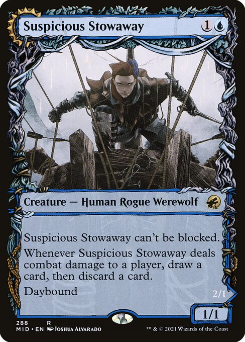 Suspicious Stowaway // Seafaring Werewolf (288) [Innistrad: Midnight Hunt] [Showcase]