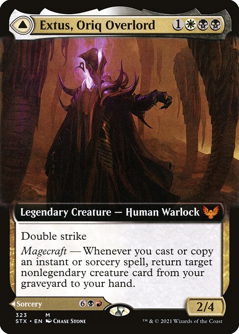Extus, Oriq Overlord // Awaken the Blood Avatar (323) [Strixhaven: School of Mages] [Extended Art]