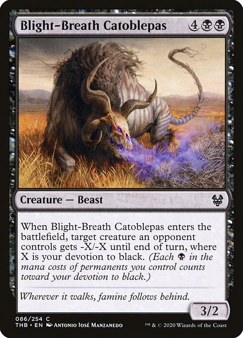 Blight-Breath Catoblepas (86) [Theros Beyond Death]