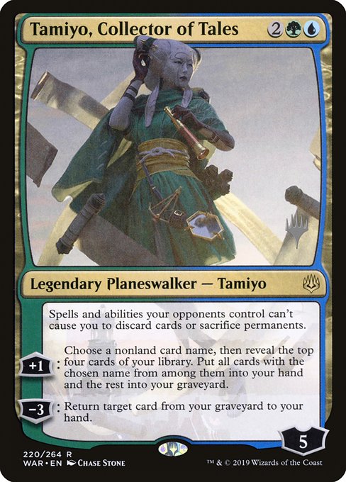 Tamiyo, Collector of Tales (220p) [War of the Spark Promos]
