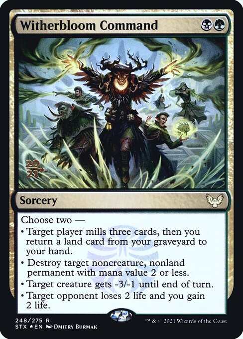 Witherbloom Command (248s) [Strixhaven: School of Mages Promos]