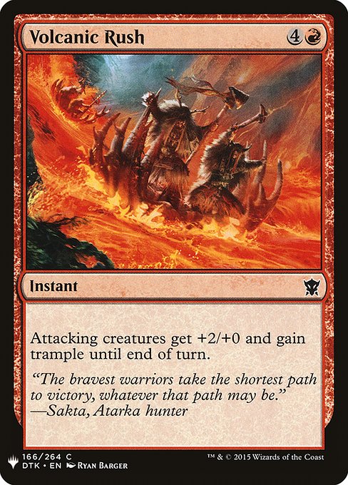 Volcanic Rush (DTK-166) [The List]