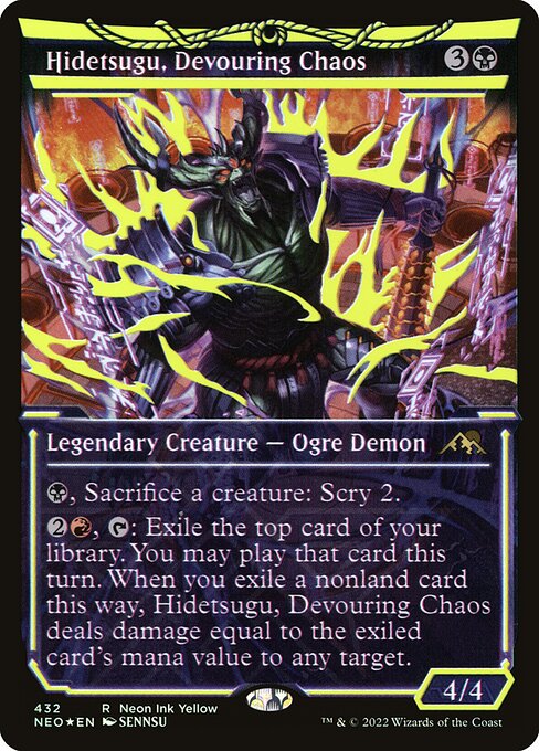 Hidetsugu, Devouring Chaos (432) [Kamigawa: Neon Dynasty] [Showcase]