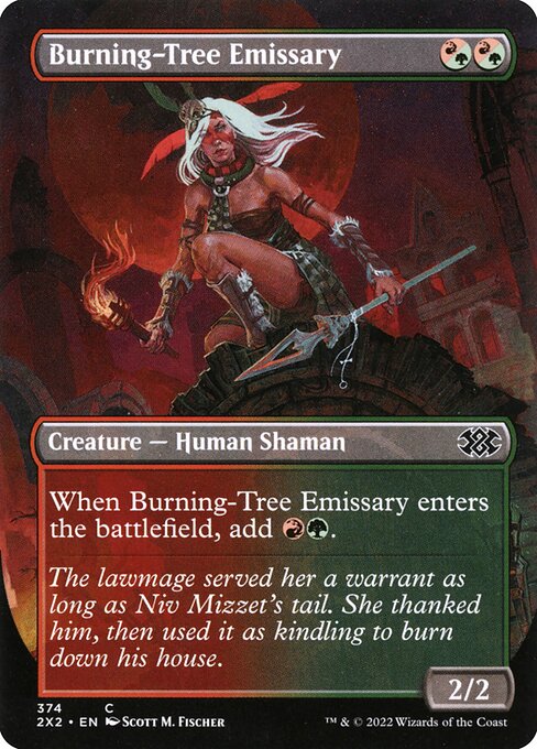 Burning-Tree Emissary (374) [Double Masters 2022] [Borderless]