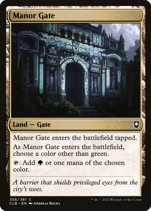 Manor Gate (356) [Commander Legends: Battle for Baldur's Gate]