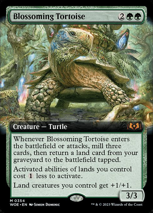 Blossoming Tortoise (354) [Wilds of Eldraine] [Extended Art]
