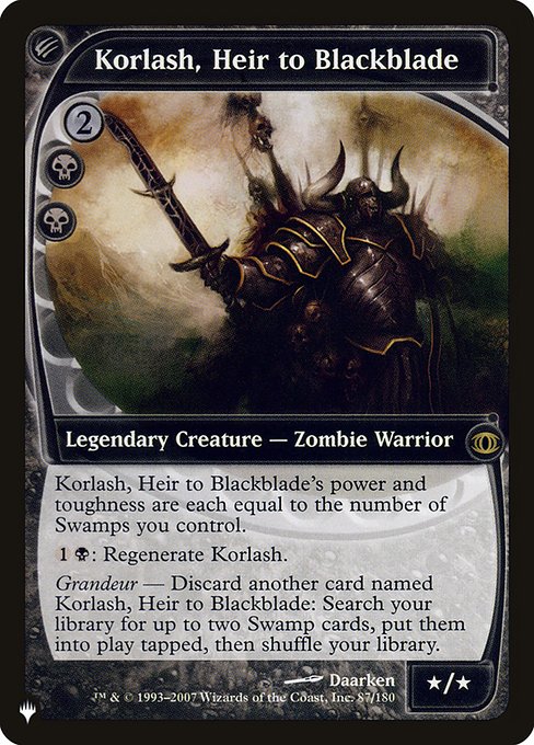 Korlash, Heir to Blackblade (FUT-87) [The List]