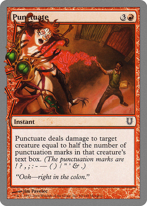 Punctuate (84) [Unhinged]