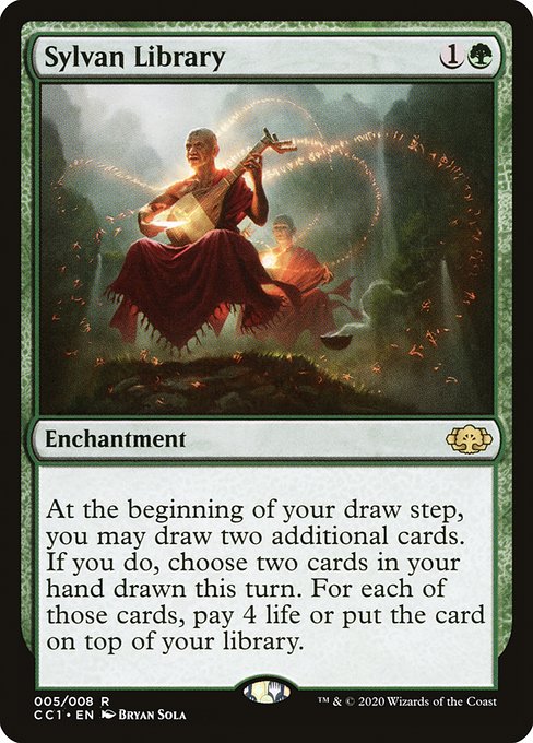 Sylvan Library (5) [Commander Collection: Green]