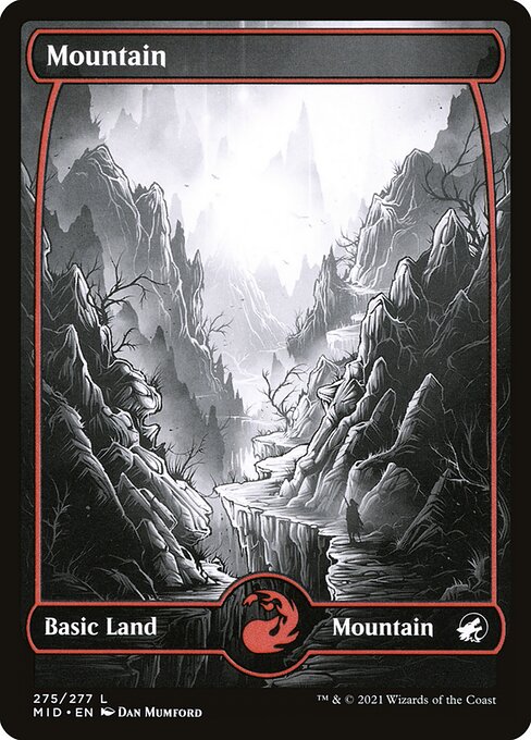 Mountain (275) [Innistrad: Midnight Hunt] [Full Art, Showcase]