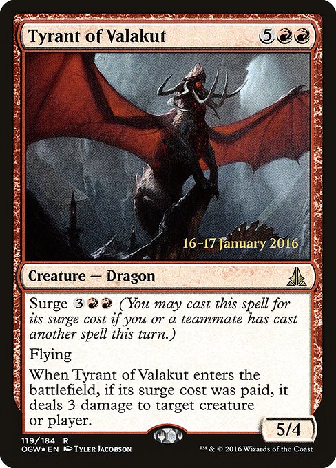 Tyrant of Valakut (119s) [Oath of the Gatewatch Promos]