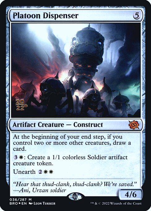 Platoon Dispenser (36s) [The Brothers' War Promos]