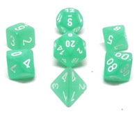 CHX27405 Teal/White Frosted Polyhedral Dice Set image 0