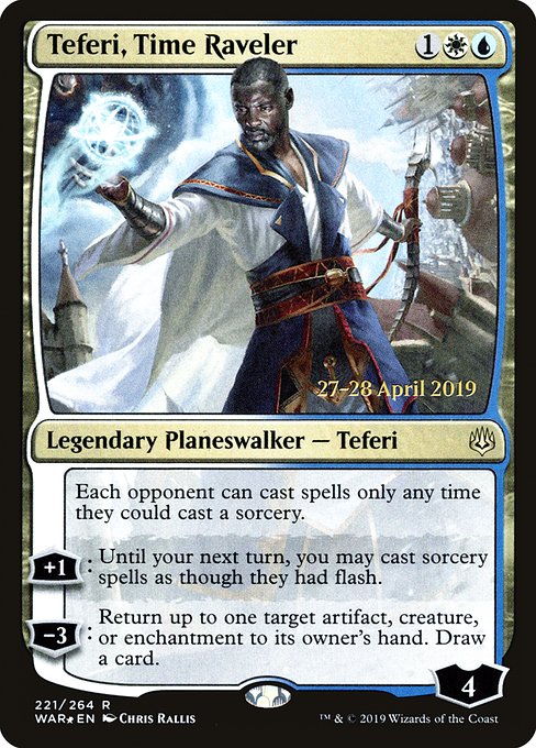Teferi, Time Raveler (221s) [War of the Spark Promos]