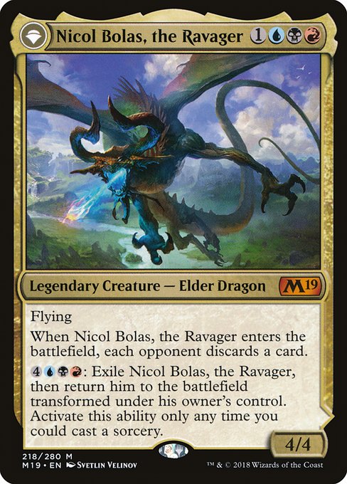 Nicol Bolas, the Ravager // Nicol Bolas, the Arisen (218) [Core Set 2019]