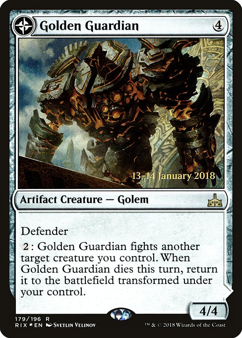 Golden Guardian // Gold-Forge Garrison (179s) [Rivals of Ixalan Promos]