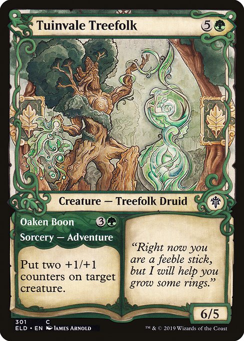Tuinvale Treefolk // Oaken Boon (301) [Throne of Eldraine] [Showcase]