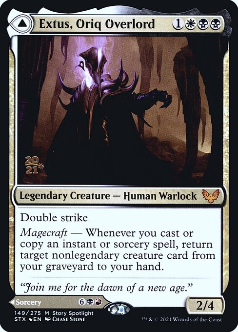 Extus, Oriq Overlord // Awaken the Blood Avatar (149s) [Strixhaven: School of Mages Promos]